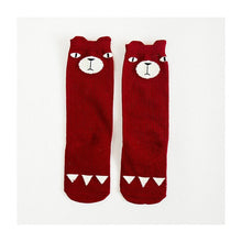 Load image into Gallery viewer, Cartoon Cute Kids Cotton Socks Hosiery Animal Baby Cotton Sock Knee High Long Legwarmer Cute Socks Boy Girl Children socks 0-6 Y