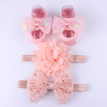 Load image into Gallery viewer, 3 Pairs/Lot Lace Flower Newborn Baby Socks Cotton Anti-Slip Kids Floor Socks Bow Baby Girl Socks Spring Summer Girls Gift sokken