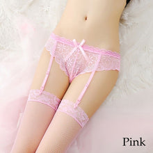 Load image into Gallery viewer, 2019 Hot Summer Fashion Women Sexy Lace Top Thigh-Highs Leggings Stockings+Suspender Garter Belt 4 Colors