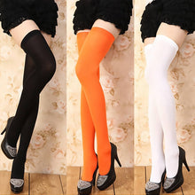 Load image into Gallery viewer, 1 Pair Women Sexy Over The Knee Socks Thigh High Stockings Acrylic Solid Color Thin Long Socks New For Girls
