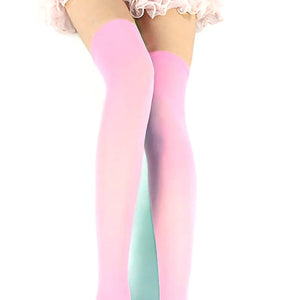 1 Pair Women Sexy Over The Knee Socks Thigh High Stockings Acrylic Solid Color Thin Long Socks New For Girls