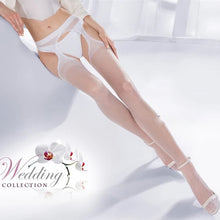 Load image into Gallery viewer, Women Stockings Lace Top Thigh-Highs Cut Out Sheer Nylon Stockings Open Crotch Pantyhose Knee Socks Sexy Lingerie Tights SW093